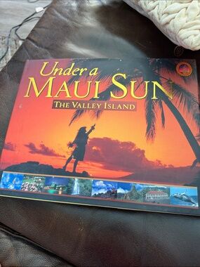 Under a Maui Sun Wall 📕 book- Orange Sunset by